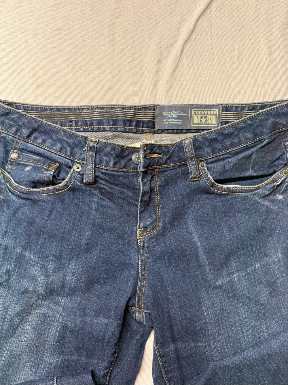 Converse Women's Straight Leg Dark Blue Denim Jeans